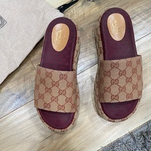 These are Gucci beautiful platform scandals. I've only worn them twice!